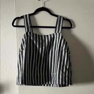 Madewell Navy and White Striped Camisole